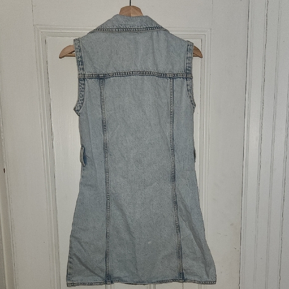 Zara Denim Button-Down Mini Dress - Picture 5 of 6